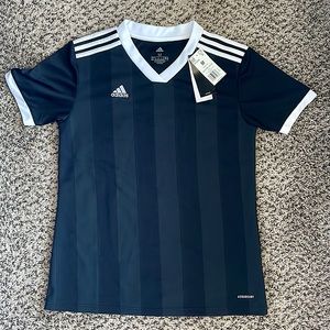 Brand new, never worn, women’s soccer tee from Adidas Aeroready line.